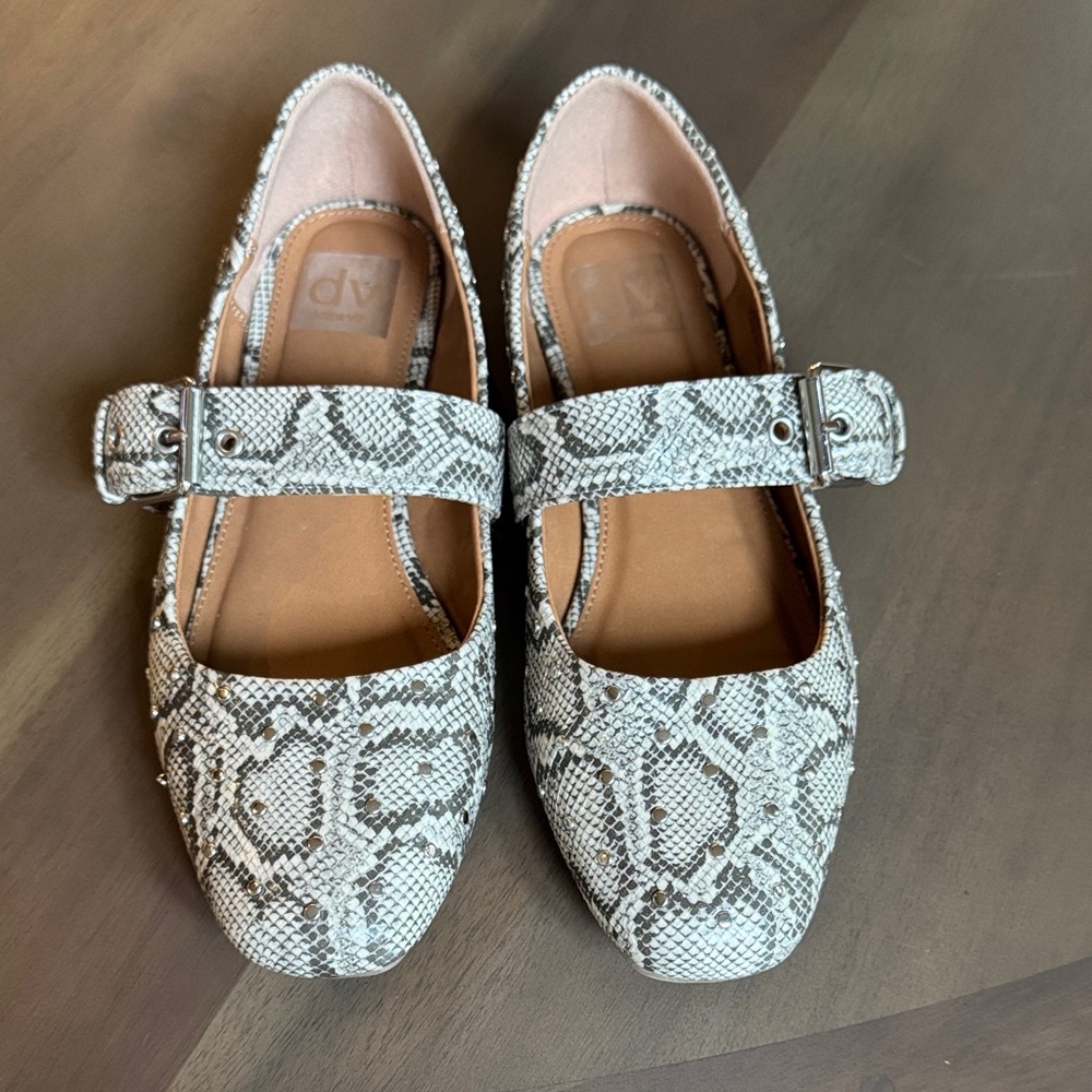 DV by Dolce Vita Snake Print Flats with Strap